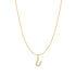 Gold Letter U Initial Necklace