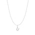Silver Letter U Initial Necklace