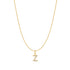 Gold Letter Z Initial Necklace