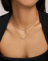 Silver Graduated Bezel-Set Necklace