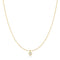 Gold Classic Bezel-Set Solitaire Necklace