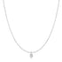 Silver Classic Bezel-Set Solitaire Necklace
