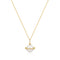 Gold Shell Pearl Halo Evil-Eye Necklace