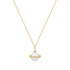 Gold Shell Pearl Halo Evil-Eye Necklace