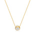Gold Reversible Pavé Moon Evil-Eye Necklace