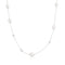 Silver Asymmetric Shell Pearl Station Necklace