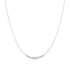 Silver Graduated Bezel-Set Necklace