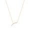 14kt Gold White Sapphire Bar Pendant Necklace