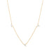 14kt Gold White Sapphire Drop Necklace