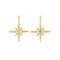 Gold Turquoise and Cubic Ziconia Star Charm