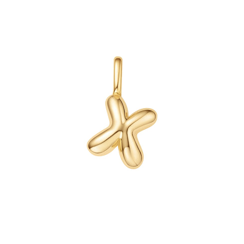 Gold X Letter Charm