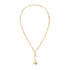 Gold Mixed Link Charm Chain Connector Necklace
