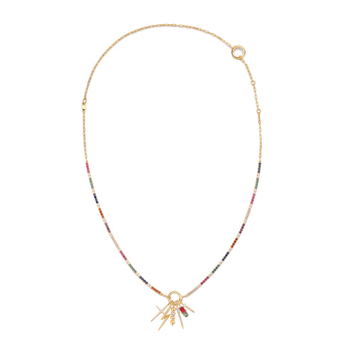 Gold Heart Bar Charm