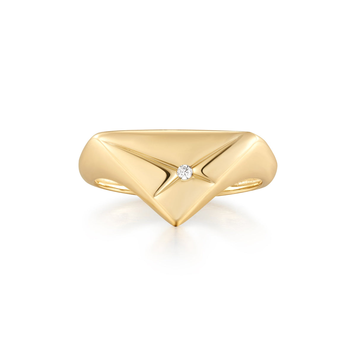 Ania Haie Gold Triangle Kiss Studs main image 0