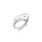 Silver Kiss Triangle Ring