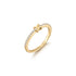 Gold Cross Cubic Zirconia Ring