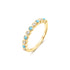 Gold Bezel Lab Created Turquoise Ring
