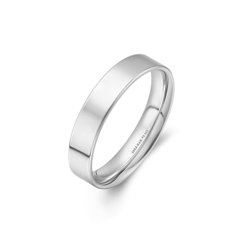 Silver 4mm Smooth Band