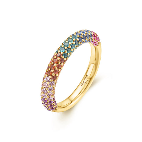 Gold Rainbow Pavé Ring