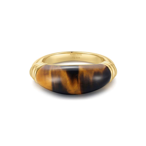 Gold Tiger Eye Statement Ring