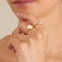 Gold Glam Adjustable Signet Ring