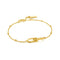 Gold Beaded Chain Link Bracelet