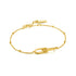 Gold Beaded Chain Link Bracelet