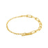 Gold Mixed Link T-bar Bracelet