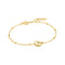 Gold Mother Of Pearl Disc Bracelet