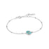 Silver Turquoise Disc Bracelet