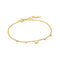 Gold Mother Of Pearl Drop Disc Bracelet