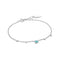Silver Turquoise Drop Disc Bracelet
