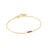 Berry Enamel Bar Gold Bracelet