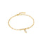 Gold Sparkle Drop Pendant Chunky Chain Bracelet