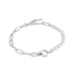 Silver Pearl Chunky Link Chain Bracelet