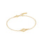 Gold Wave Link Bracelet