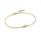 Gold Orb Rose Quartz Chain Bracelet