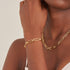 Gold Cable Connect Chunky Chain Bracelet