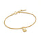 Gold Shell Pearl Padlock Bracelet