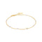 14kt Gold Pearl and White Sapphire Bracelet