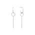 Silver Modern Solid Drop Earrings