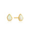 Opal Colour Gold Stud Earrings