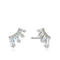 Silver Glow Bar Stud Earrings