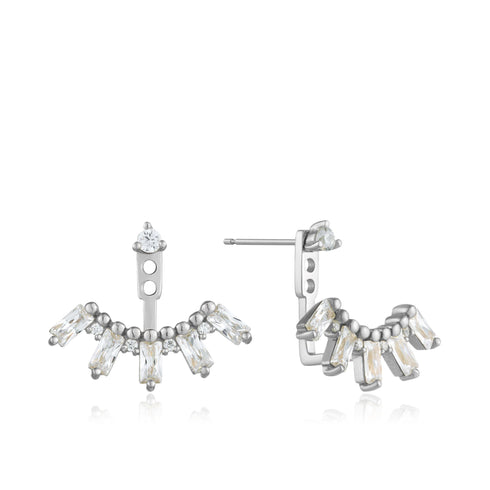Silver Cluster Ear Jackets