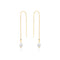 Gold Pearl Threader Earrings