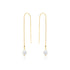 Gold Pearl Threader Earrings