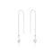 Silver Pearl Threader Earrings