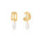 Gold Triple Mini Hoop Earrings