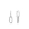Silver Cable Link Earrings