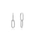 Silver Cable Link Earrings